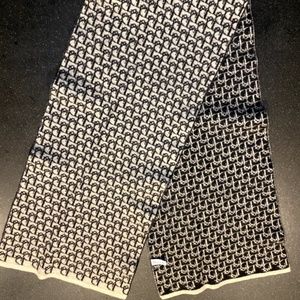 Christian Dior 'Cashmere' Scarf Trotter Logo Gray/Blue - Exc Condition